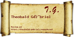 Theobald Gábriel névjegykártya